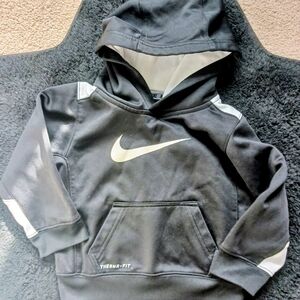 Nike Kids Black and White Therma-Fit Hoodie